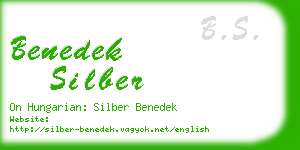 benedek silber business card